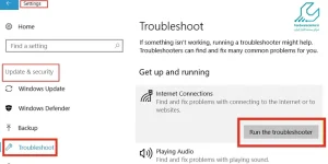 از Troubleshoot ویندوز 10 استفاده کنید